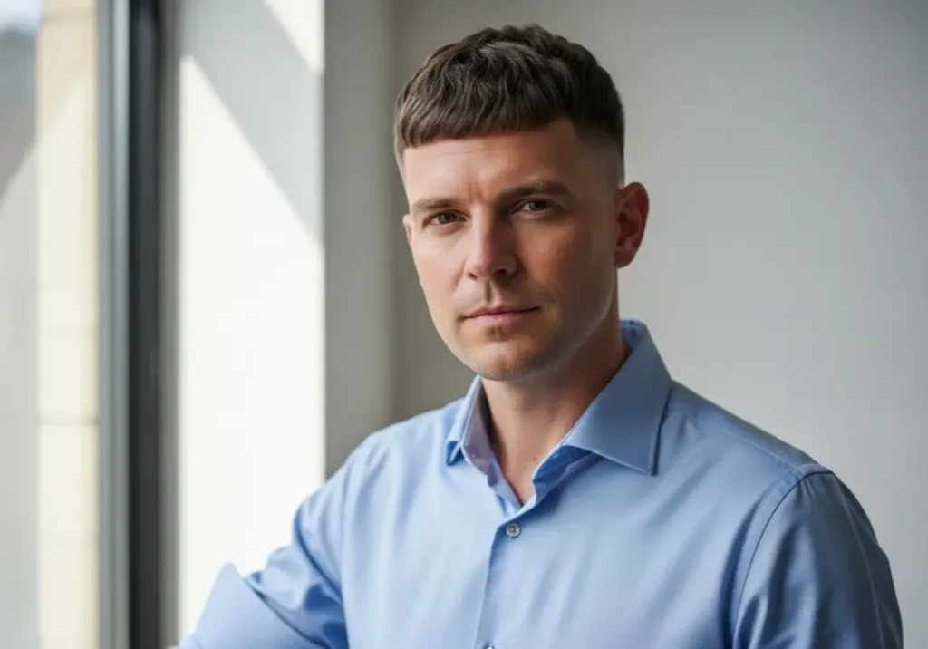 haircuts for men with thick hair
5. The French Crop