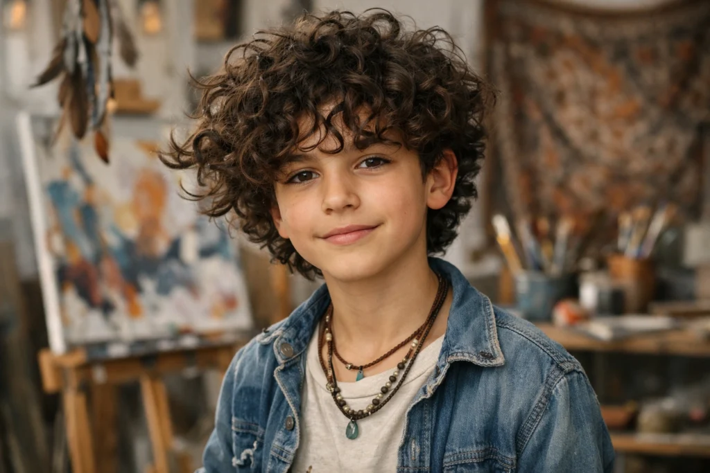 7 Loose Natural Curls With Taper
Haircut For Curly Hair Boy