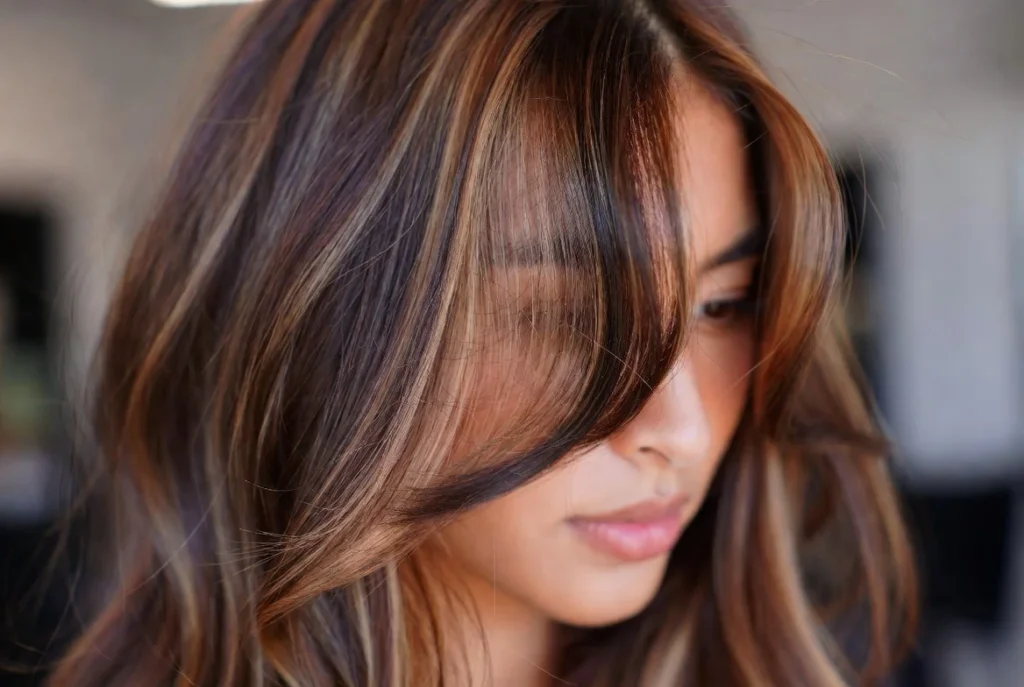 Color Ideas to Enhance Layered Curtain Bangs