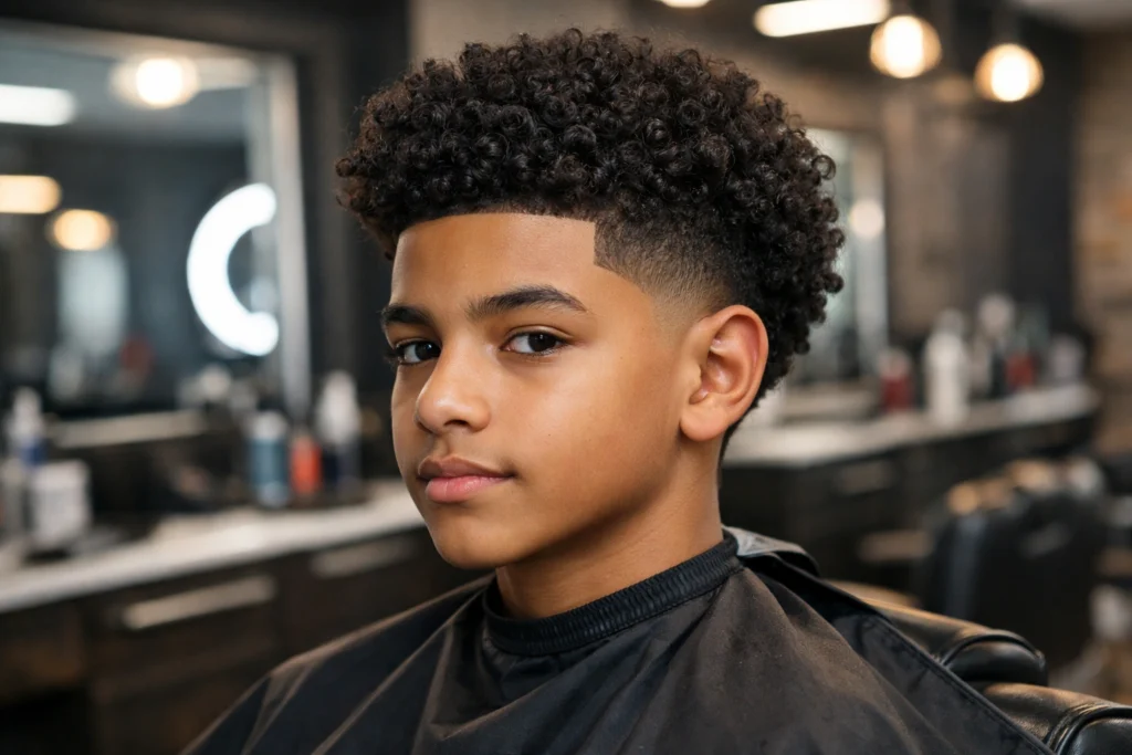 8 Curly Burst Fade
Haircut For Curly Hair Boy