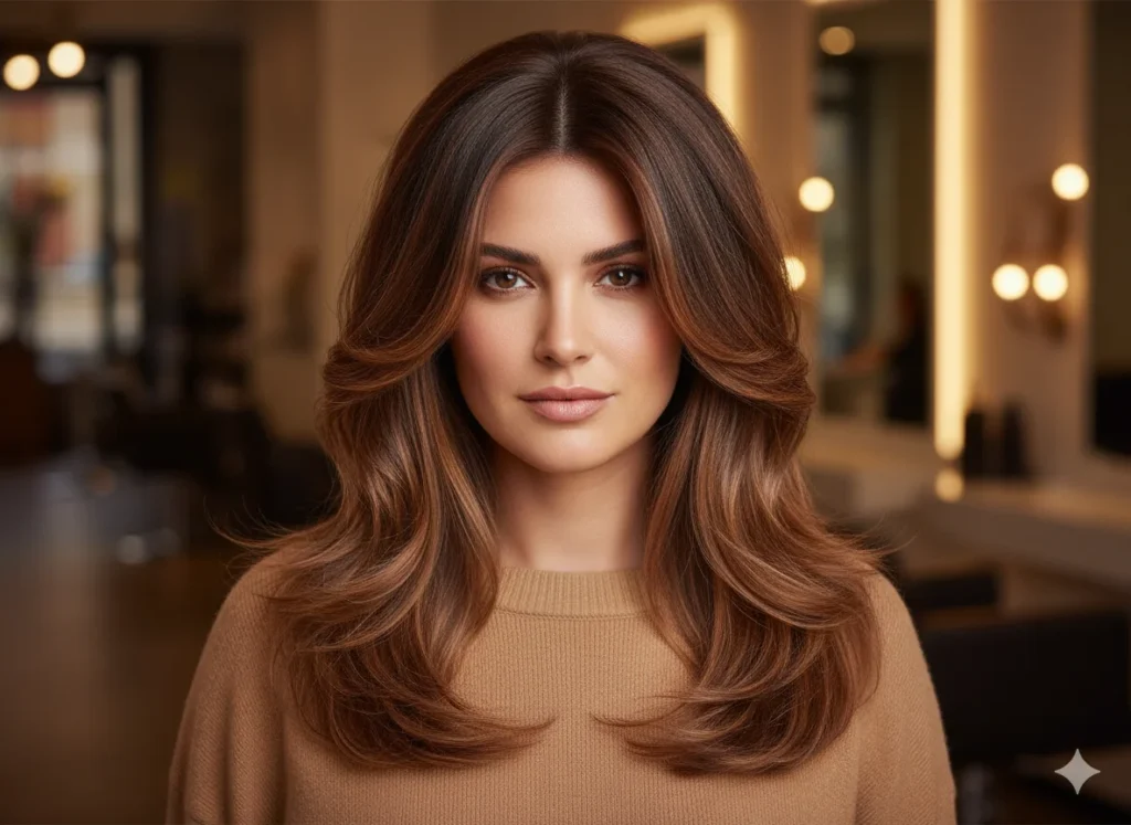 Creating Length with Layers for Round Face Shapes