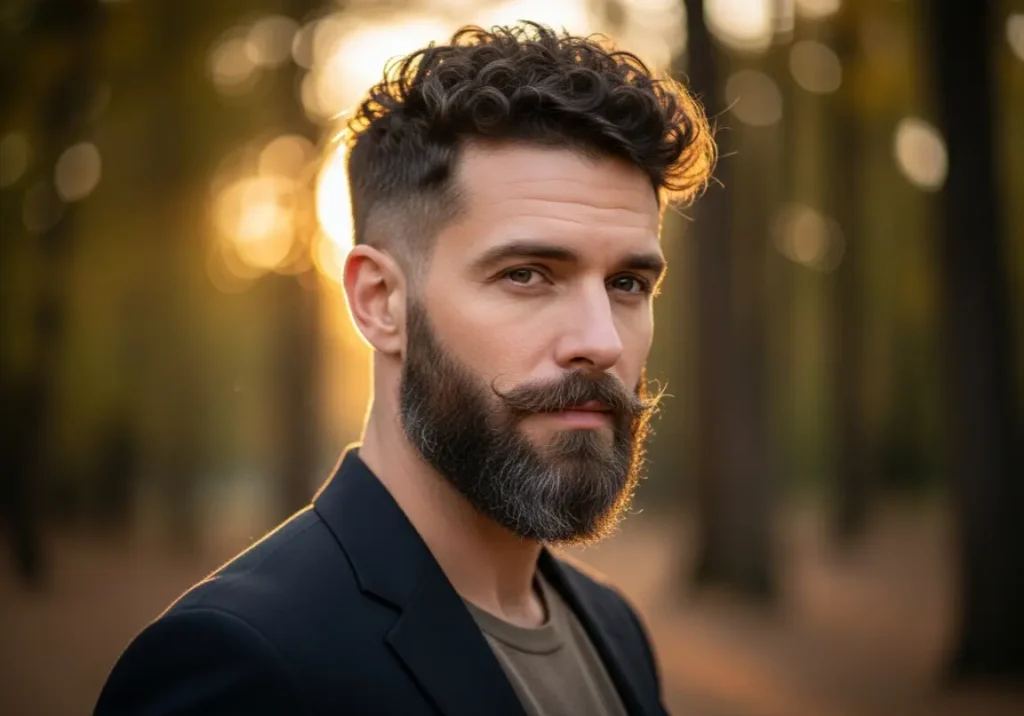 Curly Hair Undercuts For Men
Curly Undercut with Beard