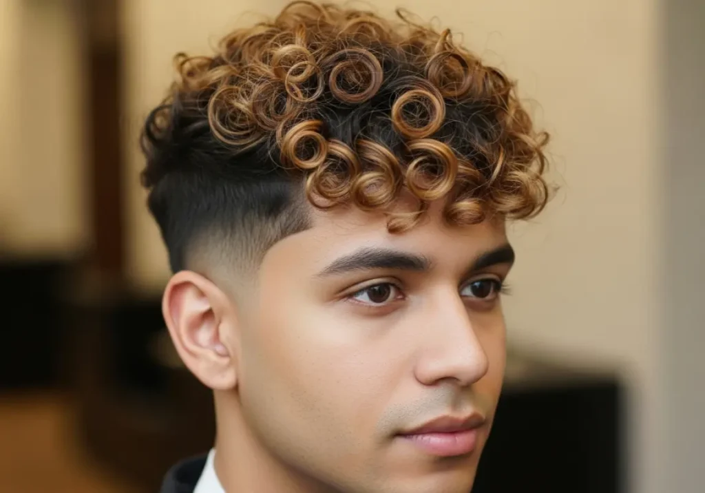 Curly Hair Undercuts For Men
Curly Undercut with Highlights