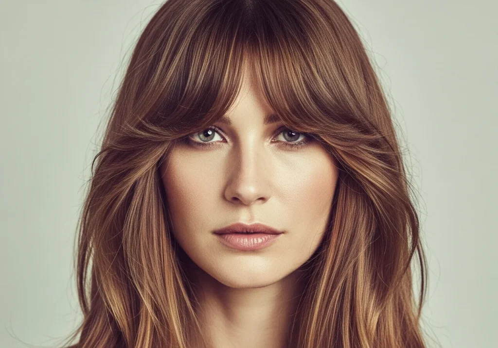 Long Layers with Bangs
