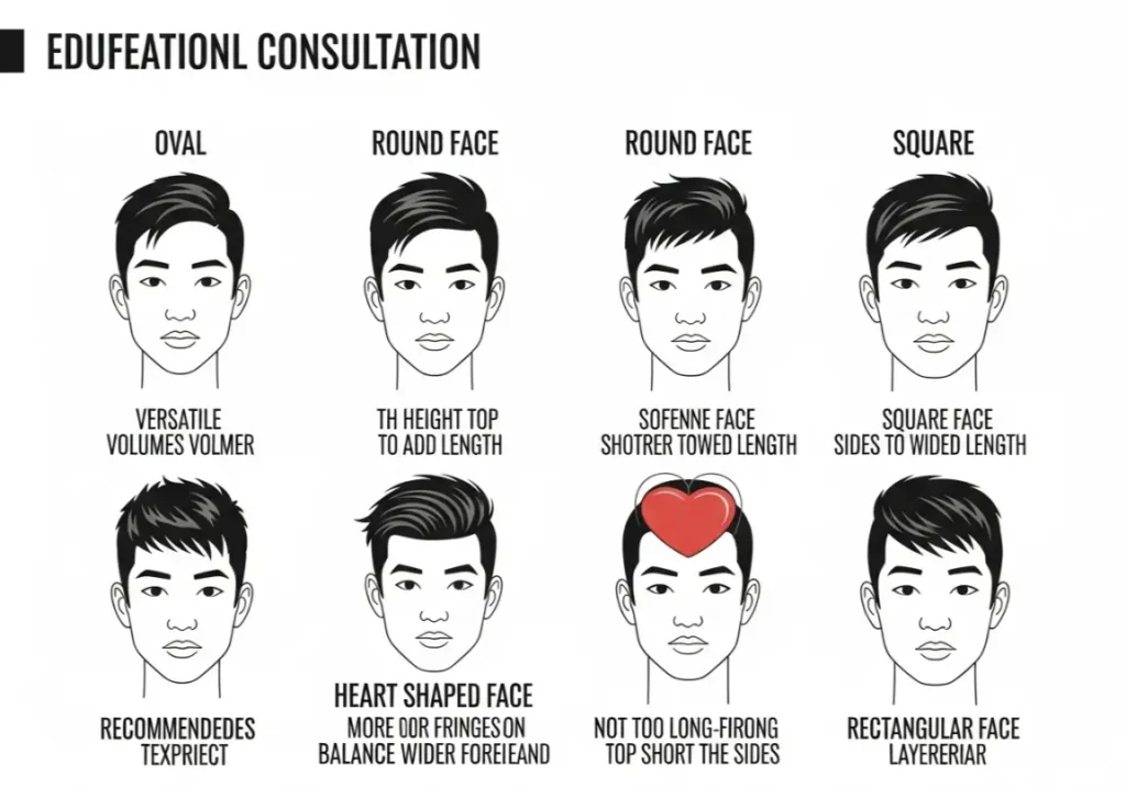 Asian Haircut Male
Matching Cuts to Face Shapes and Lifestyles