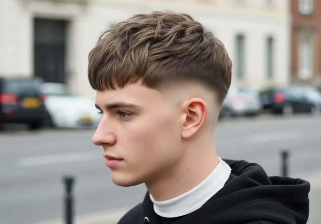Textured Fringe Forward
Taper Haircut Styles