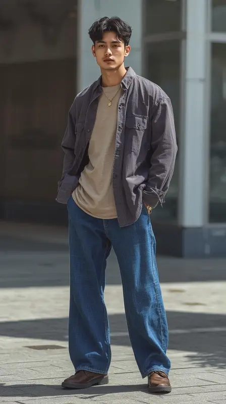 Baggy Jeans With Oversized Shirt