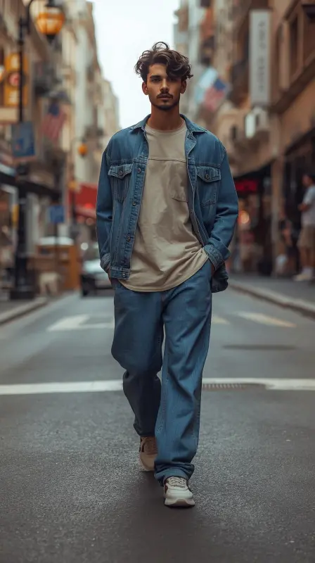 Baggy Jeans With Streetwear Sneakers