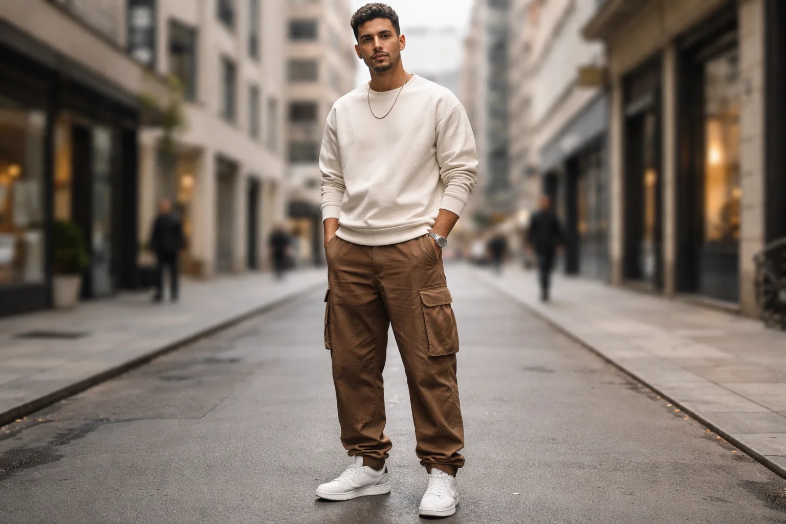 12 brown cargo pants outfit for men