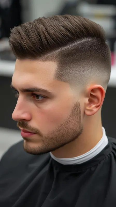 High Fade with Short Top