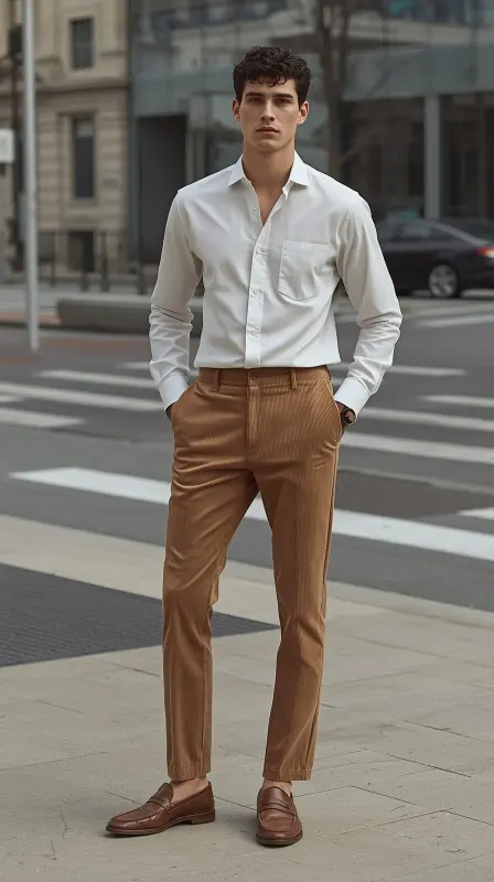 Corduroy Pants With Button Down Shirt