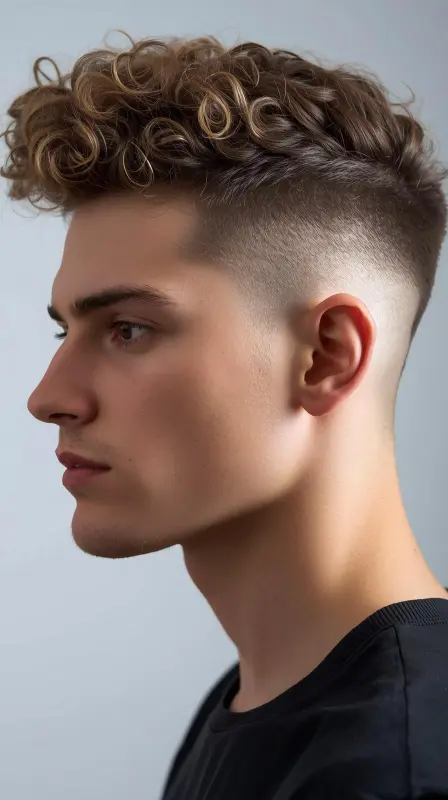 Curly Disconnected Undercut