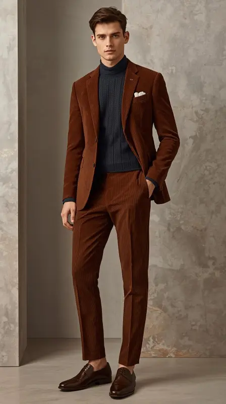 Corduroy Pants With Blazer
