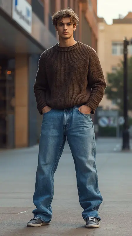 Baggy Jeans With Sweater