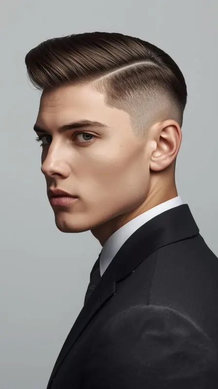 Side Part Disconnected Undercut