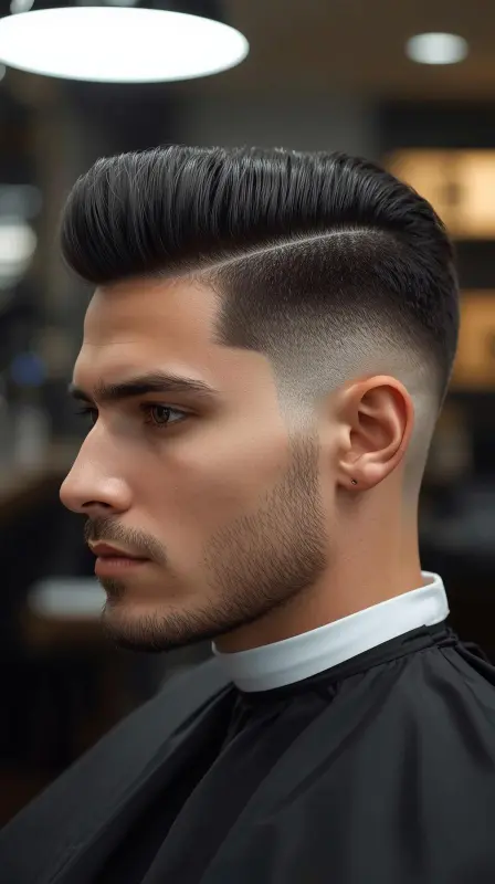 Textured Side Part with Taper