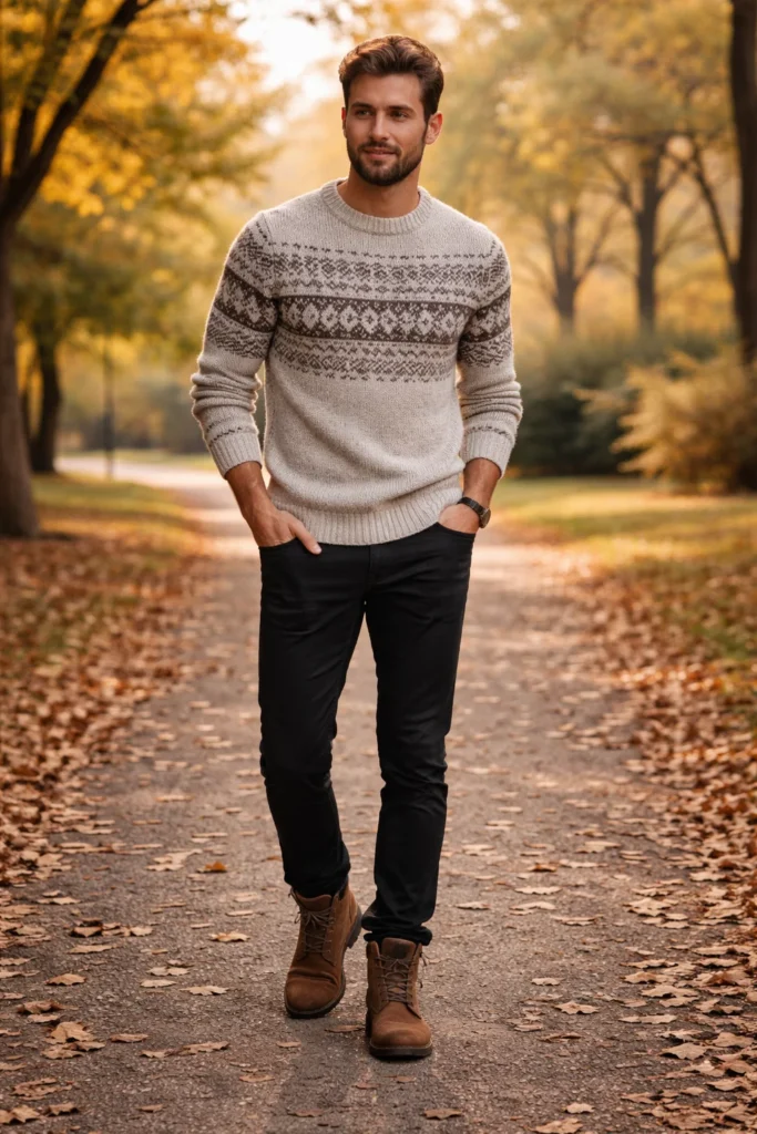 Black Pants with a Sweater