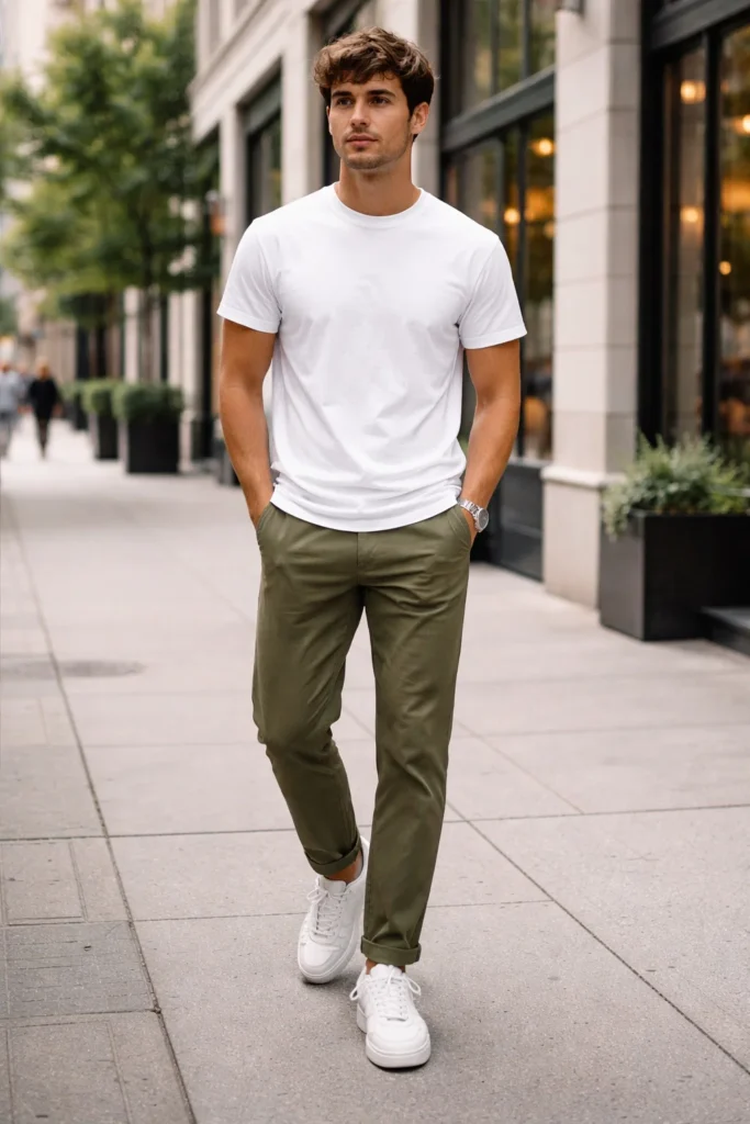 Green Pants outfit men