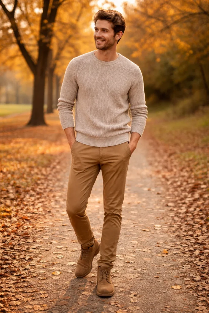 Khaki Pants with a Sweater