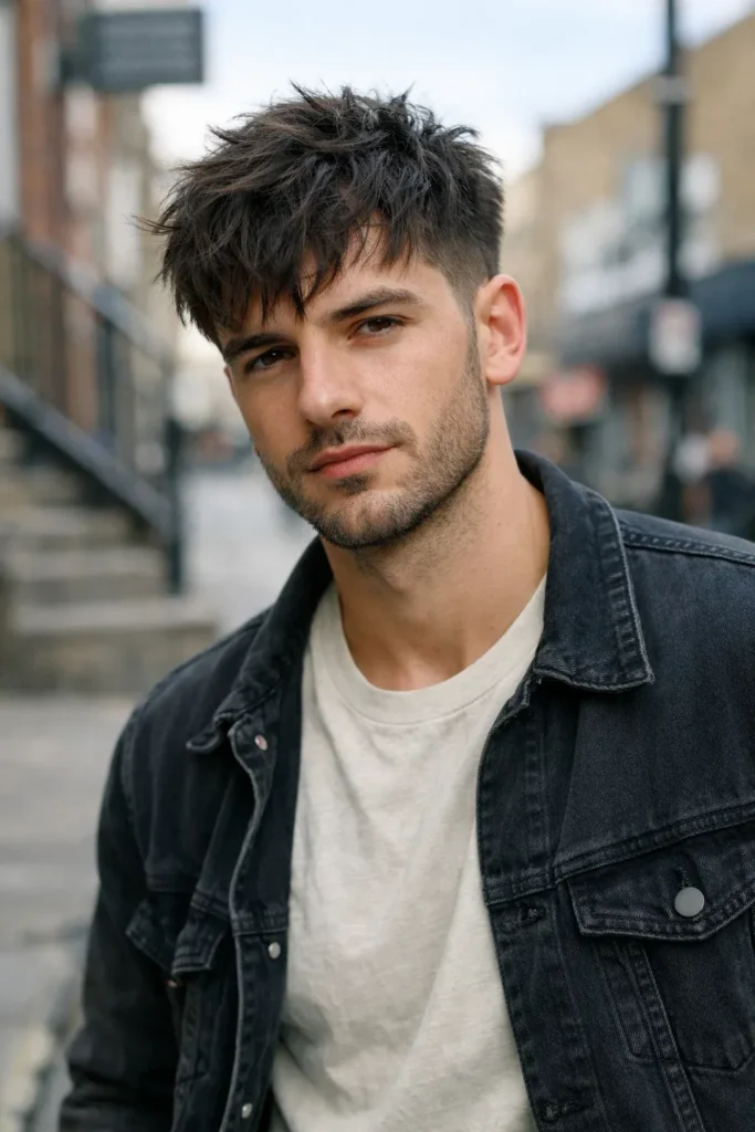 Messy French Crop Low Fade