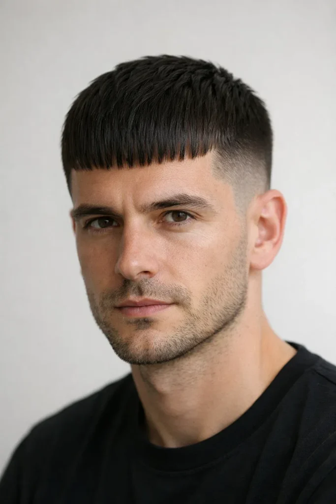 Curly French Crop Low Fade