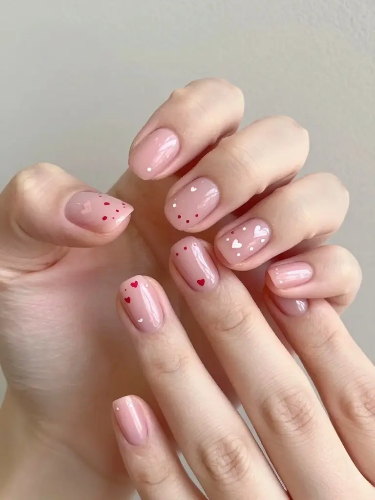 Cute Pink Nail Art for Short Nails