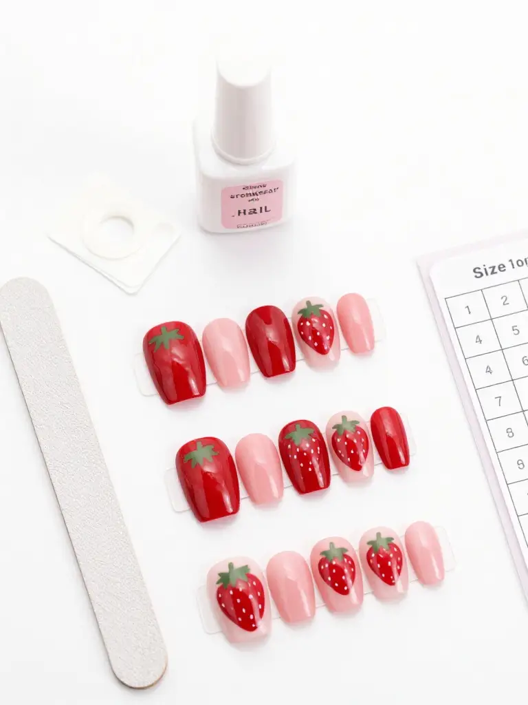 Press-On Strawberry Nail Designs — Quick, Easy & Affordable