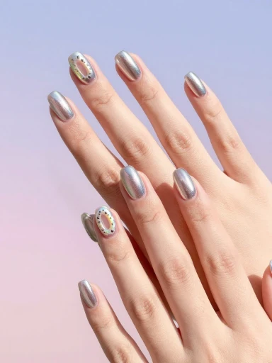 Chrome and Glazed Summer Nails