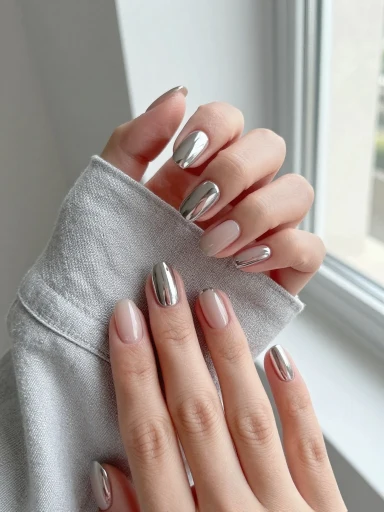 Minimalist Chrome Nails for Everyday Wear