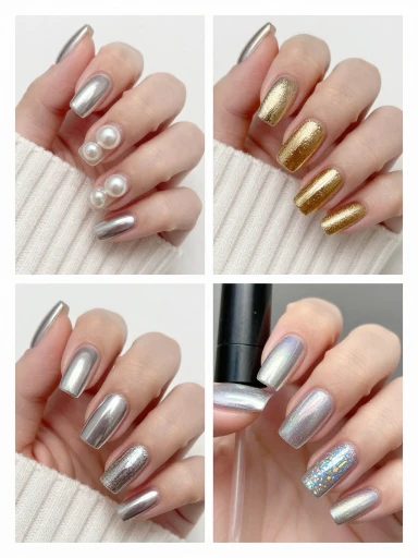 Chrome Nails for Weddings, Parties, and Special Events