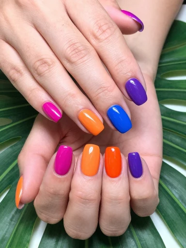 Bright and Colorful Summer Nail Ideas
