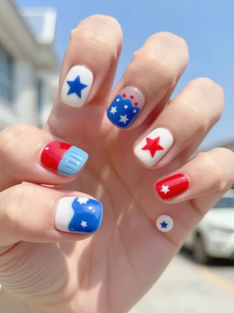 Cute and Fun Patriotic Nail Ideas