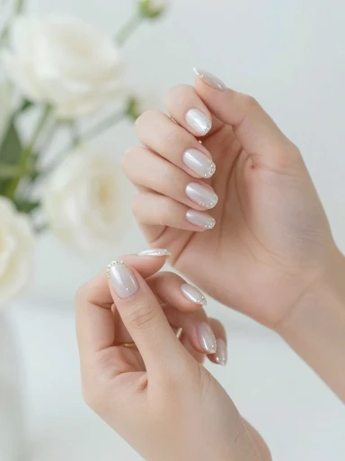 Pearl Chrome Nails for an Elegant Style