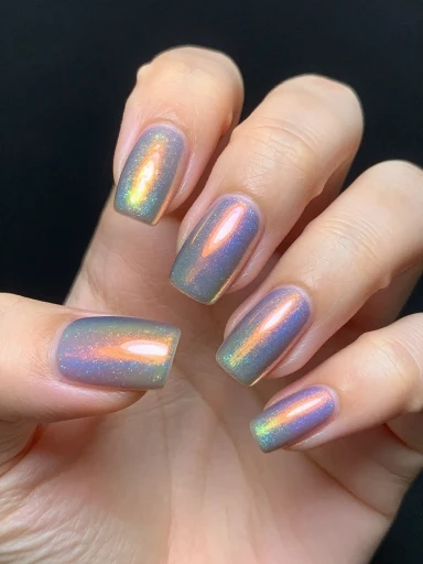 Holographic Chrome Nail Designs