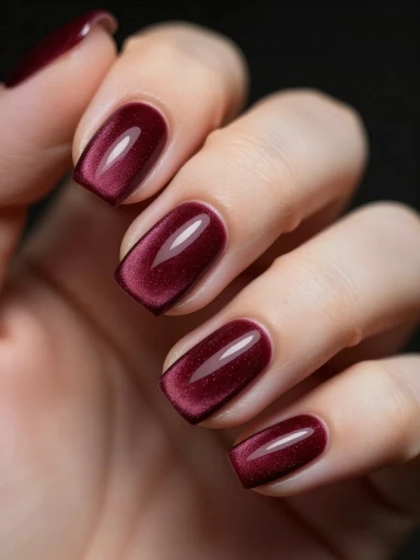 Velvet Cat Eye Nails for a Luxurious Finish