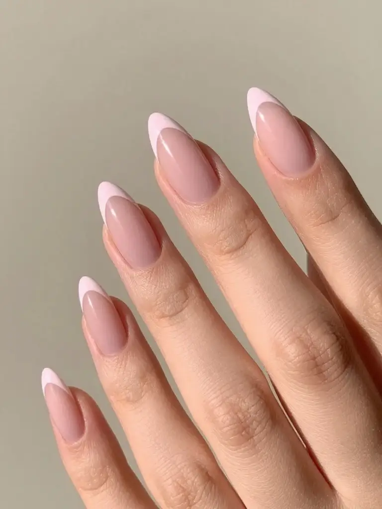 Pink French Tip Nails for Timeless Elegance