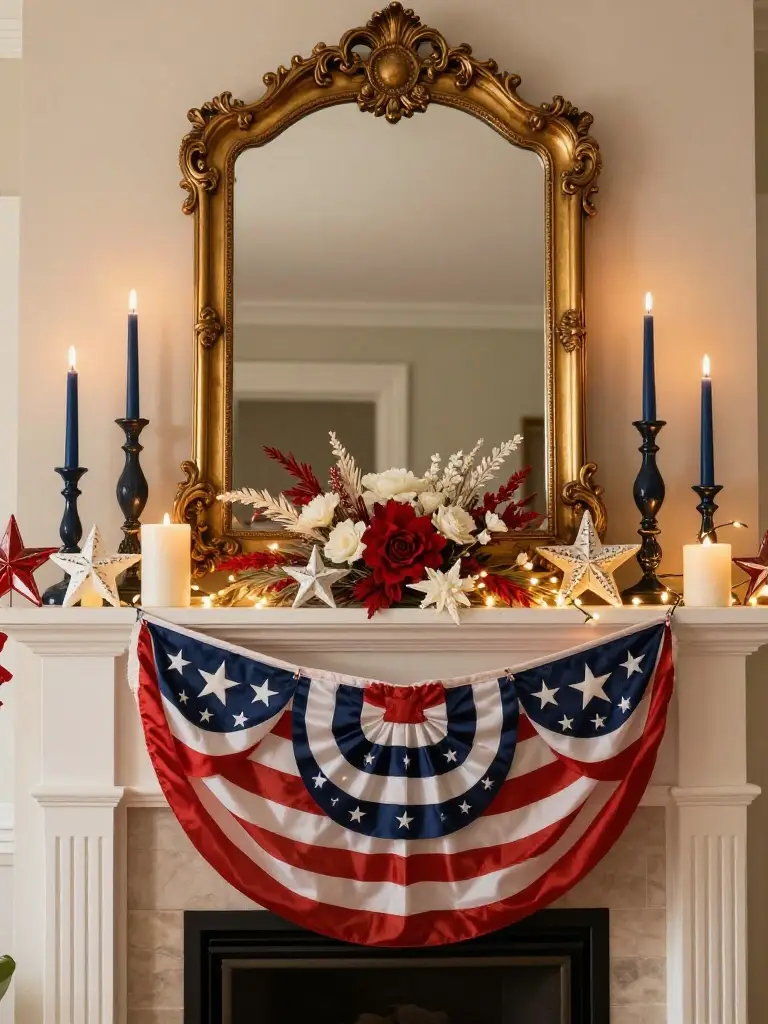 Beautiful Mantel Decorating Ideas for July 4th