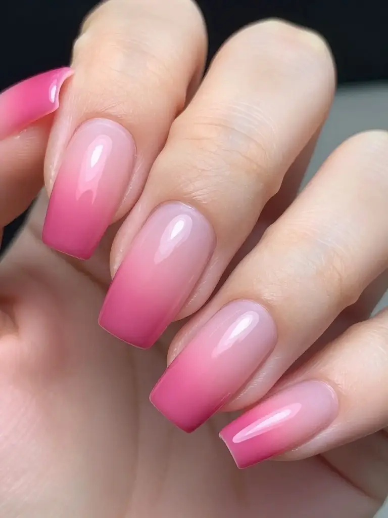 Stunning Pink Ombre Nail Designs
