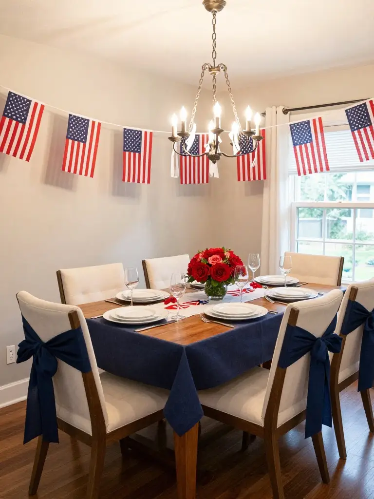 Creating a Festive Patriotic Dining Room