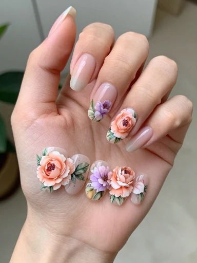 Floral Summer Nail Design Ideas