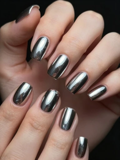 Mirror Chrome Nails That Shine
