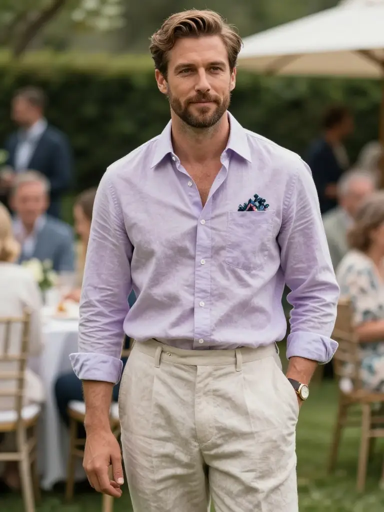 Elegant Outfit Ideas for Men at a Garden Party