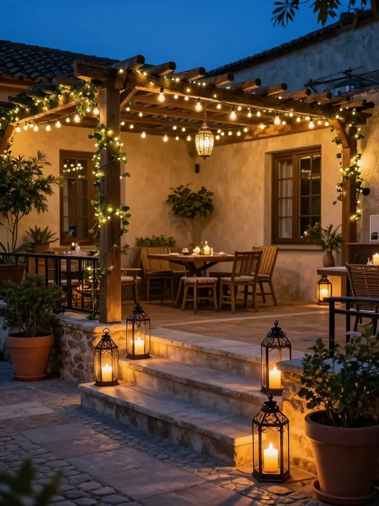 9: European Patio Lighting Ideas for Cozy Evenings