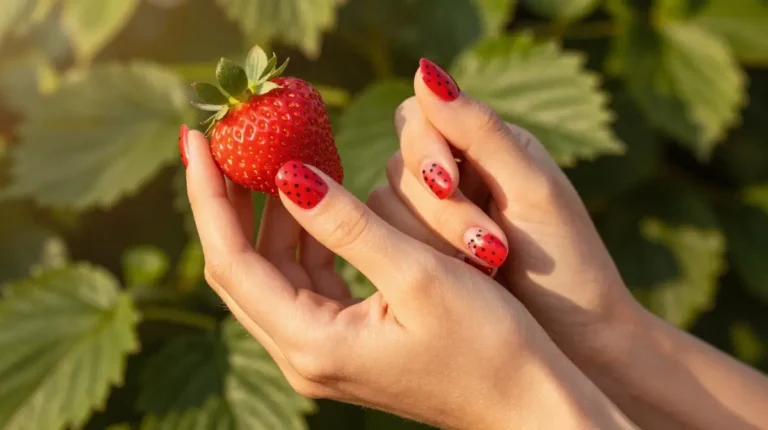 strawberry nail designs