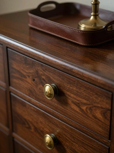 Decorating with Leather, Wood, and Brass Accents