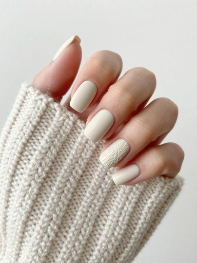 Cozy Sweater Nail Designs for Winter