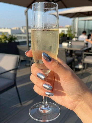Chrome and Glazed Nails for a Luxe Getaway