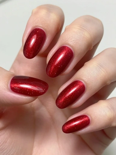 Almond Christmas Nails for a Chic Manicure
