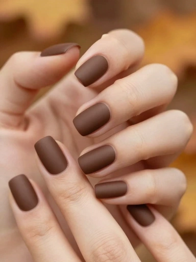 Chocolate Brown Nails Inspired by Quiet Luxury