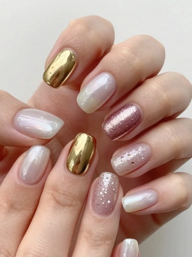 Metallic, Pearl, and Shimmer Nail Finishes